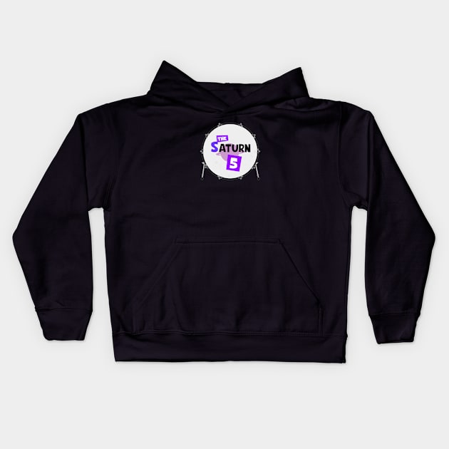 Saturn Five Drum (Purple) Kids Hoodie by Vandalay Industries